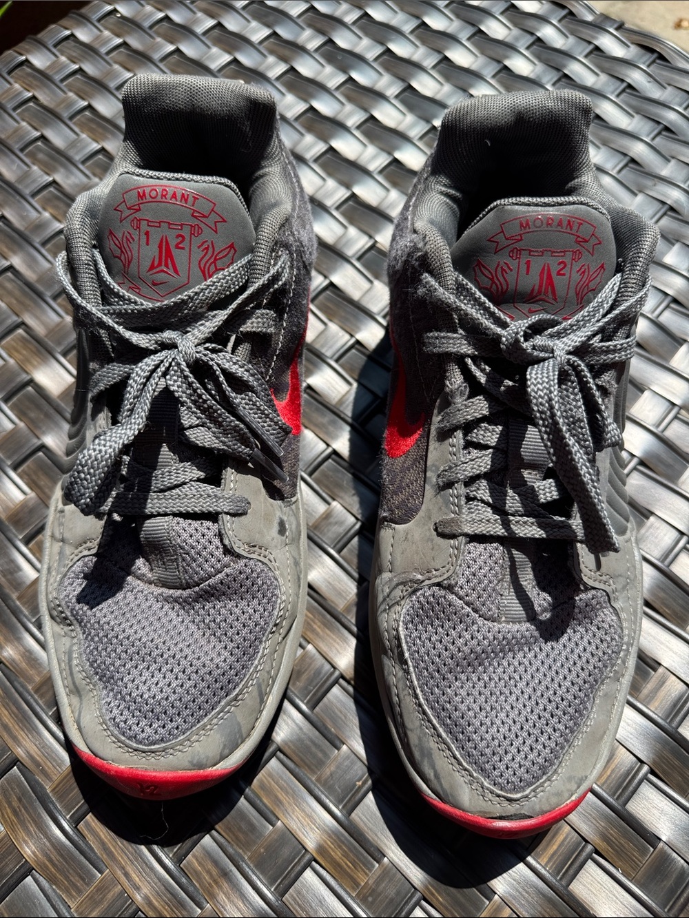 Rare Ja2 Nike Youth Sneakers 7Y King Of The Court Red Grey